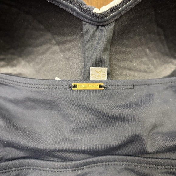 ANNE COLE SIGNATURE Black RUCHED TWIST FRONT SWIM DRESS ONE PIECE SWIMSUIT 20W - Picture 6 of 7